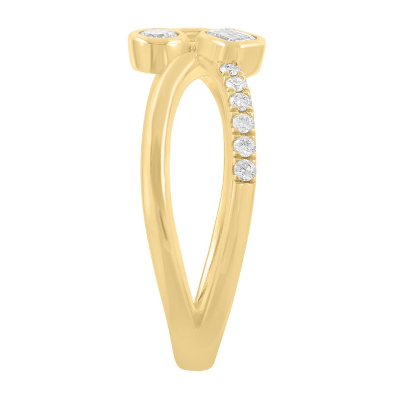 Lab Grown Diamond Bypass Ring in 14k Yellow Gold image number null